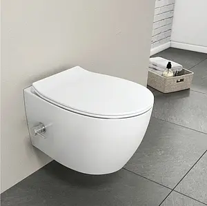 Унитаз подвесной безободковый с функцией биде и встроенным смесителем ISVEA Sentimenti Neo белый 10ARS1015I Унитаз подвесной безободковый с функцией биде и встроенным смесителем ISVEA Sentimenti Neo белый 10ARS1015I, 5