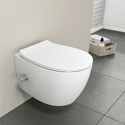 Унитаз подвесной безободковый с функцией биде и встроенным смесителем ISVEA Sentimenti Neo белый 10ARS1015I