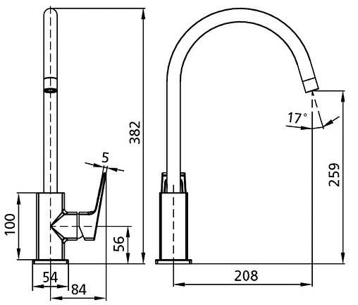 Смеситель для кухни Milardo Atlantic хром ATLSB00M05
