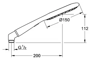 Лейка ручного душа Grohe Rainshower Icon хром/бежевый 27630000 Лейка ручного душа Grohe Rainshower Icon хром/бежевый 27630000, 2