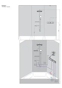 Скрытая часть термостата для 2 потребителей Hansgrohe RainSelect 15310180 Скрытая часть термостата для 2 потребителей Hansgrohe RainSelect 15310180, 3