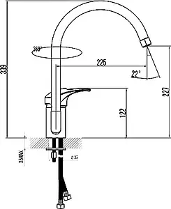 Смеситель для кухни SMARTsant хром SM134039AA Смеситель для кухни SMARTsant хром SM134039AA, 2