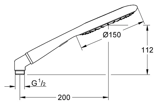 Лейка ручного душа Grohe Rainshower Icon хром/бежевый 27630000 Лейка ручного душа Grohe Rainshower Icon хром/бежевый 27630000