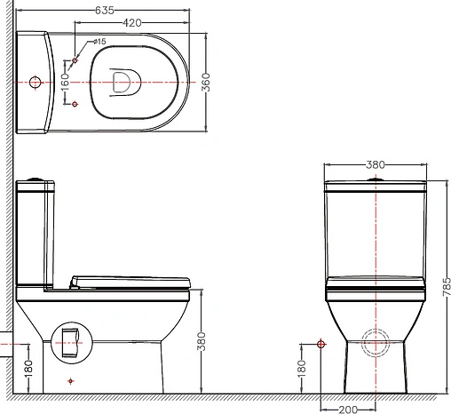 Унитаз-компакт Bravat New Moon белый CX01014UW
