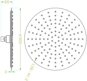 Лейка верхнего душа Rav Slezak хром KS0001, 2