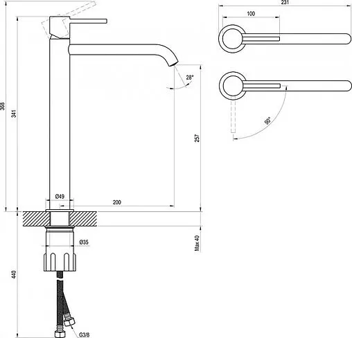 Смеситель для раковины Ravak Espirit BeCool розовое золото X070408