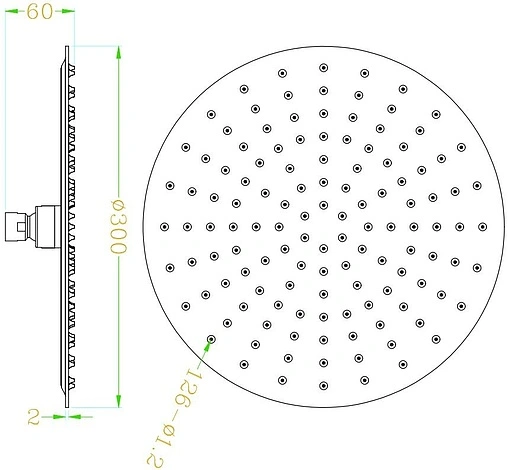 Лейка верхнего душа Rav Slezak хром KS0001