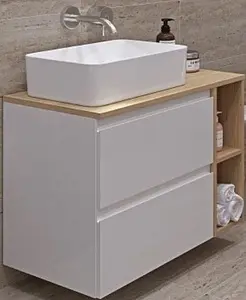 Тумба-умывальник подвесная Cersanit Moduo 80 белый SB-SZ-MOD80-BL/Wh+SB-MD-MOD20-SZ+SB-BL-MOD80+ Тумба-умывальник подвесная Cersanit Moduo 80 белый SB-SZ-MOD80-BL/Wh+SB-MD-MOD20-SZ+SB-BL-MOD80+, 1