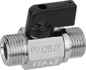 Кран шаровый мини ½"н x ½"н Bugatti Kansas 08100013 Кран шаровый мини ½"н x ½"н Bugatti Kansas 08100013, 1