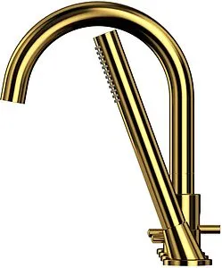 Смеситель на борт ванны на 4 отверстия WHITECROSS Y gold золото Y1232GL Смеситель на борт ванны на 4 отверстия WHITECROSS Y gold золото Y1232GL, 3