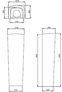 Пьедестал Santeri Орион белый 1.3600.8.S00.00B.0, 2