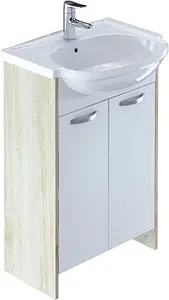 Тумба под умывальник напольная Milardo Volga 60 белый/дерево VOL60W2M95 Тумба под умывальник напольная Milardo Volga 60 белый/дерево VOL60W2M95, 1