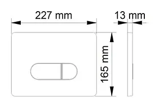 Клавиша смыва для унитаза BERGES Novum D7 040037 кнопки/хром глянцевый, панель/белый глянцевый Клавиша смыва для унитаза BERGES Novum D7 040037 кнопки/хром глянцевый, панель/белый глянцевый, 2