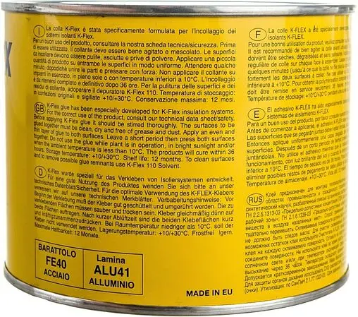 Клей для материалов изоляционных 0,5л K-FLEX K-414 850CL020002