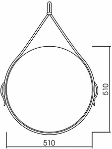 Зеркало на ремне с подсветкой Aquanika Country 51 чёрный AQC5151RU149 Зеркало на ремне с подсветкой Aquanika Country 51 чёрный AQC5151RU149, 2