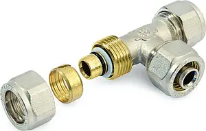 Тройник компрессионный соединительный 20мм x 20мм x 20мм General Fittings 530010N202000A, 1