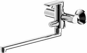 Смеситель для ванны с длинным изливом Bravat Louise хром F6191183CP-01L-RUS, 1