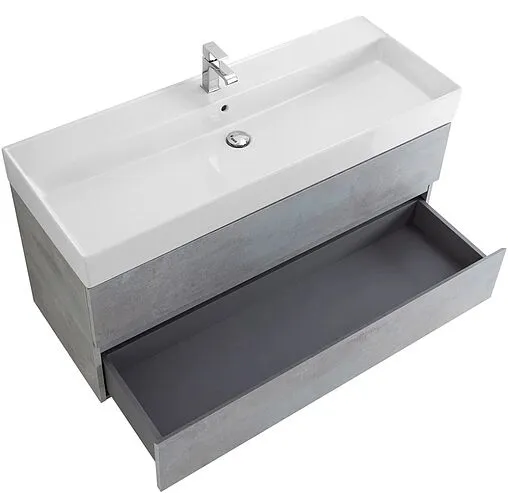 Тумба-умывальник подвесная Cezares Molveno 46 120 Beton MOLVENO 46-120-2C-SO-BET+CZR-MIL-120-LVB