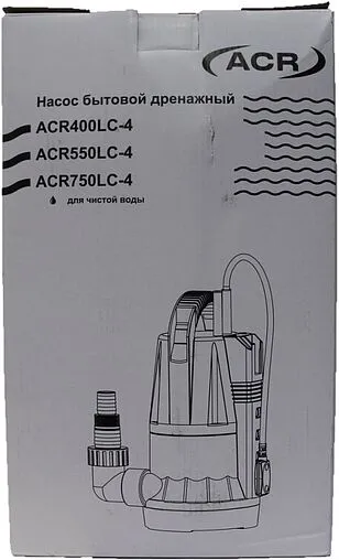 Насос дренажный Q=11.4м³/ч H=8.5м ACR 550LC-4