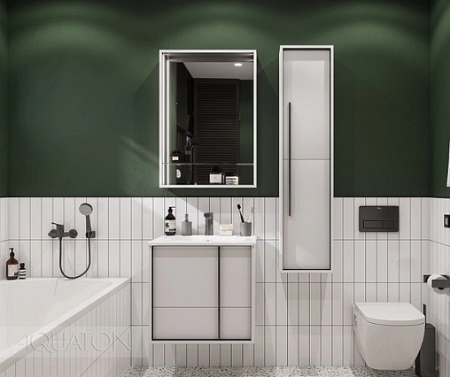 Тумба под умывальник подвесная Aquaton Ривьера 60 белый матовый 1A238801RVX20