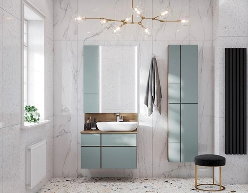 Тумба-умывальник подвесная Aquaton Мишель 100 фьорд/дуб рустикальный 1A2773K2MIX30