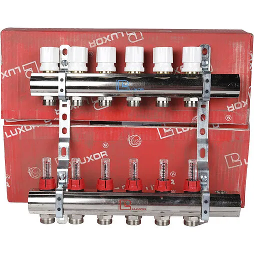 Группа коллекторная с расходомерами 6 отводов 1&quot;в/в x ¾&quot;ек Luxor CD 477/6 15662706N