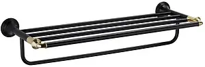 Полка для полотенец Fixsen Luksor чёрный/золото FX-71615B Полка для полотенец Fixsen Luksor чёрный/золото FX-71615B, 1