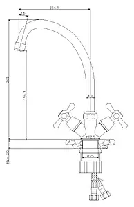 Смеситель для кухни Rossinka хром Y02-71U Смеситель для кухни Rossinka хром Y02-71U, 2