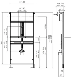 Инсталляция для писсуара ArtCeram 700.103, 2