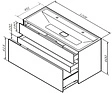 Тумба-умывальник подвесная Am.Pm Inspire 2.0 120 графит M50AFHX1203GM+