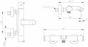 Термостат для ванны Bravat Waterfall хром F673114C-01A-RUS Термостат для ванны Bravat Waterfall хром F673114C-01A-RUS, 2