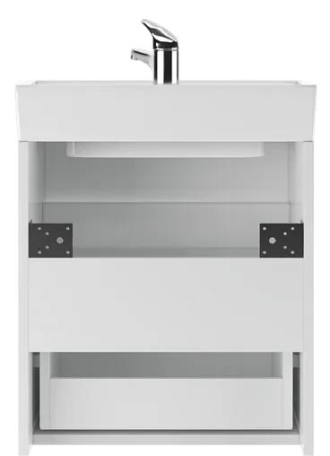 Тумба под умывальник подвесной Айсберг Енисей 50 белый DA3008T