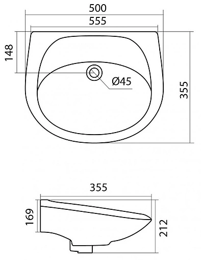 Раковина Santek Бриз 50 белый 1WH110448