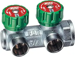 Коллектор регулирующий концевой 2 отвода ¾&quot;в x ½&quot;к Far MultiFAR FK 3818 3412