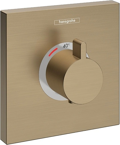 Термостат для 1 потребителя Hansgrohe ShowerSelect Highflow шлифованная бронза 15760140