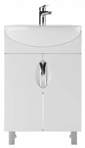 Тумба-умывальник напольная Айсберг Стандарт 55 белый DA2402T+4607152360509