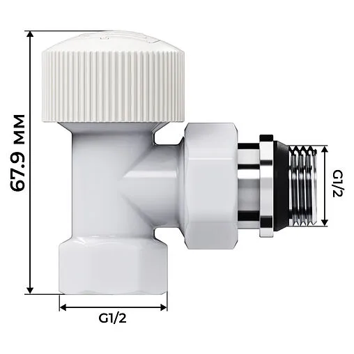 Комплект вентилей терморегулирующих угловых ½" в/н Royal Thermo Design белый RATVDU11212WH Комплект вентилей терморегулирующих угловых ½" в/н Royal Thermo Design белый RATVDU11212WH