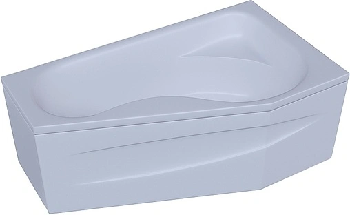 Ванна акриловая Aquatek Медея 170х95 R с фронтальной панелью и торцевой панелью (левая), с каркасом (вклеенный) MED180-0000010
