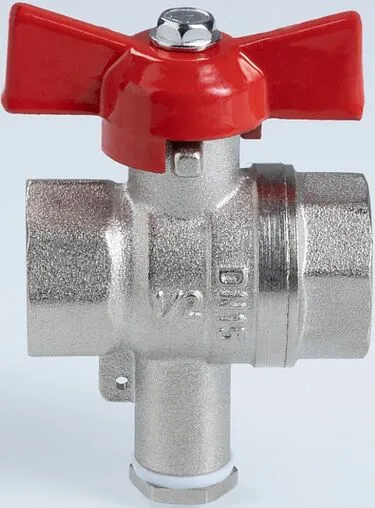 Кран шаровый для подключения датчика температуры ½&quot;в x ½&quot;в Valtec Стандарт ГОСТ Р 59553-2021 VT.128.N.04