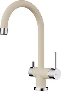 Смеситель для кухни с подключением к фильтру Omoikiri Yamada-BE ваниль/хром 4994397, 1