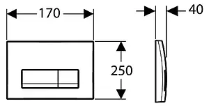 Клавиша смыва для унитаза Aquatek KDI-0000003 белый глянцевый Клавиша смыва для унитаза Aquatek KDI-0000003 белый глянцевый, 2