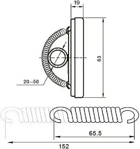 Термометр биметаллический накладной TIM 63мм 120°С от 1 до 2&quot; Y-63A-120, 2