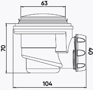 Сифон для душевого поддона Unicorn нержавеющая сталь G410H Сифон для душевого поддона Unicorn нержавеющая сталь G410H, 2