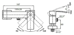 Смеситель для душа Cezares Quattro хром QUATTRO-C-D-01 Смеситель для душа Cezares Quattro хром QUATTRO-C-D-01, 2