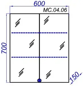 Шкаф-зеркало Aqwella MC 60 белый МС.04.06 Шкаф-зеркало Aqwella MC 60 белый МС.04.06, 2
