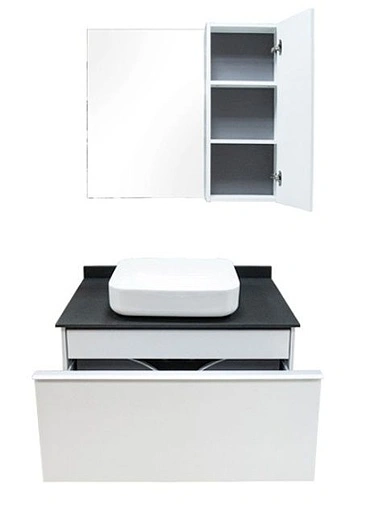 Тумба-умывальник подвесная Comforty Милан 90 белый/антрацит 00-00003824CF