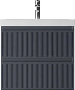 Тумба под умывальник подвесная Домино Tower 60 графит DT2503T, 4