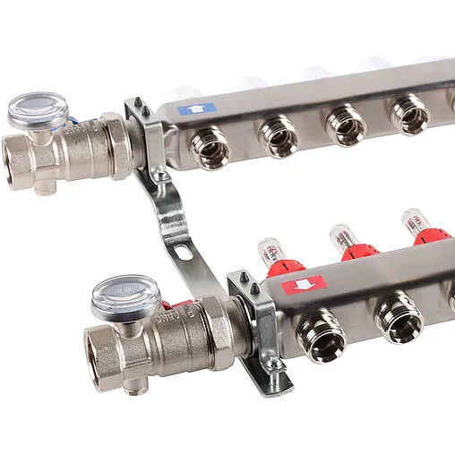 Группа коллекторная с расходомерами 12 отводов 1"в/в x ¾"ек Rommer RMS-1210-000012