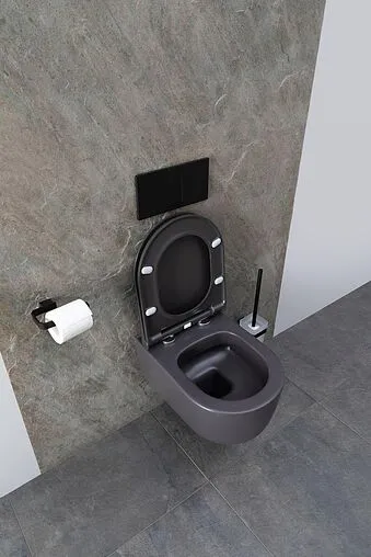 Унитаз подвесной безободковый Allen Brau Priority антрацит 4.31002.AN