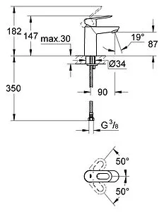 Смеситель для раковины Grohe BauLoop хром 23337000 Смеситель для раковины Grohe BauLoop хром 23337000, 2